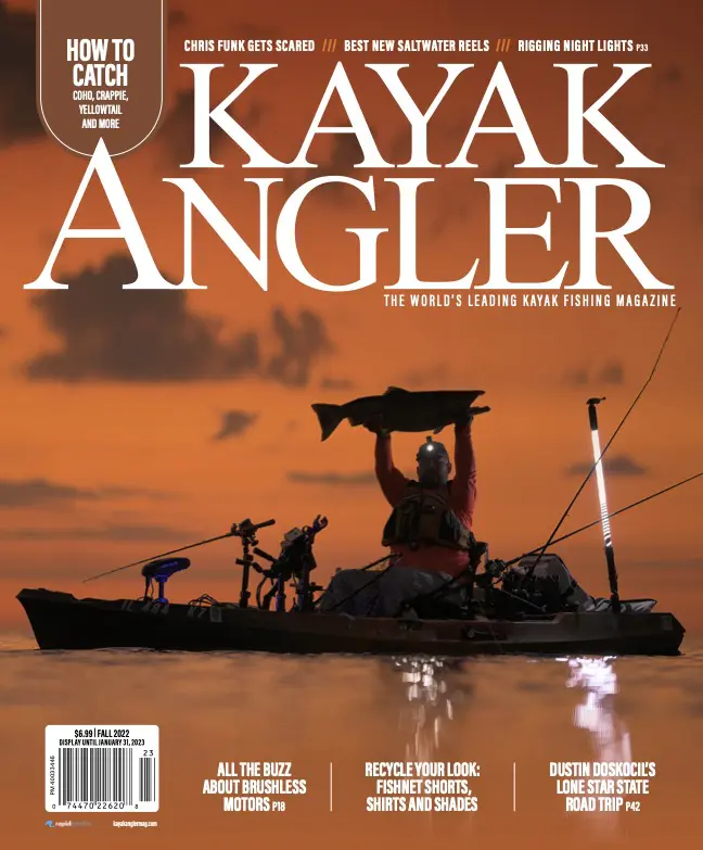 Cover of Kayak Angler Magazine Issue 49, Fall 2022
